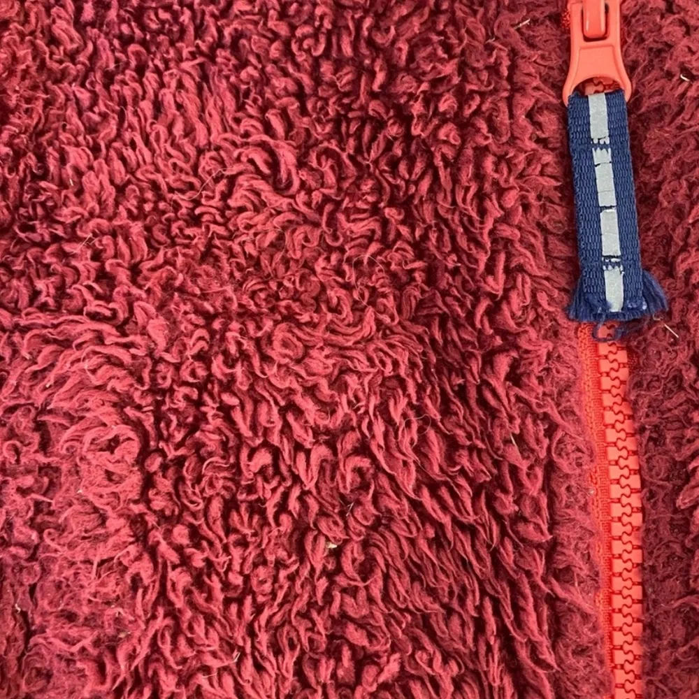 Cat & Jack Red Nylon / Curly Teddy Fleece Jacket